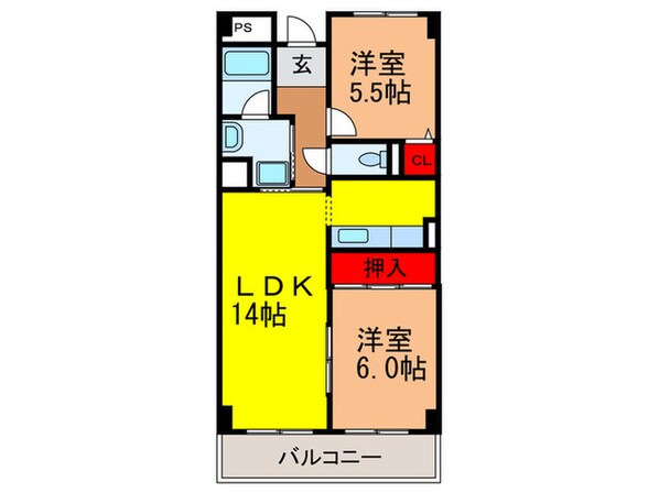 セトン旭の物件間取画像